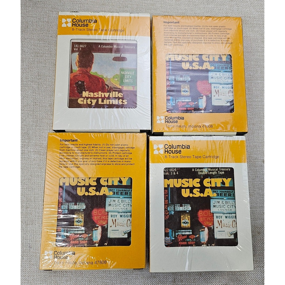 Columbia House 8-Track Tapes Music City USA Nashville City Limits Set 4 Vintage